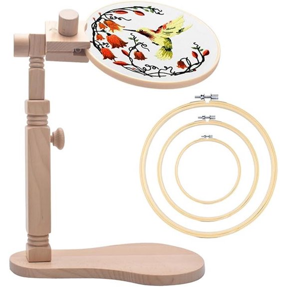 TINDTOP Beech Wood Embroidery Hoop Stand (3pcs)