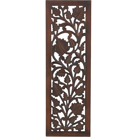 Deco 79 Wooden Floral Wall Sculpture