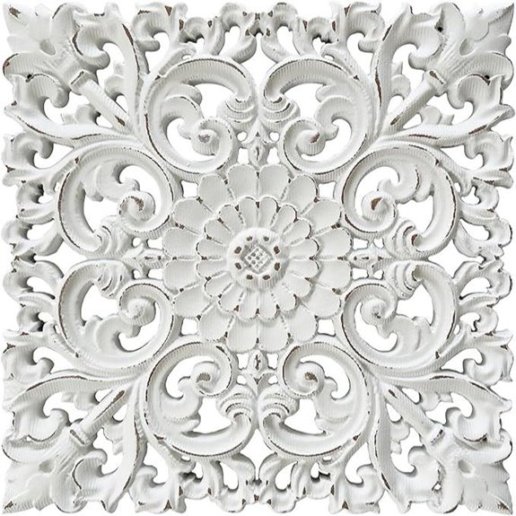 Musanpou Hand Carved Wooden Wall Panels with Flowers