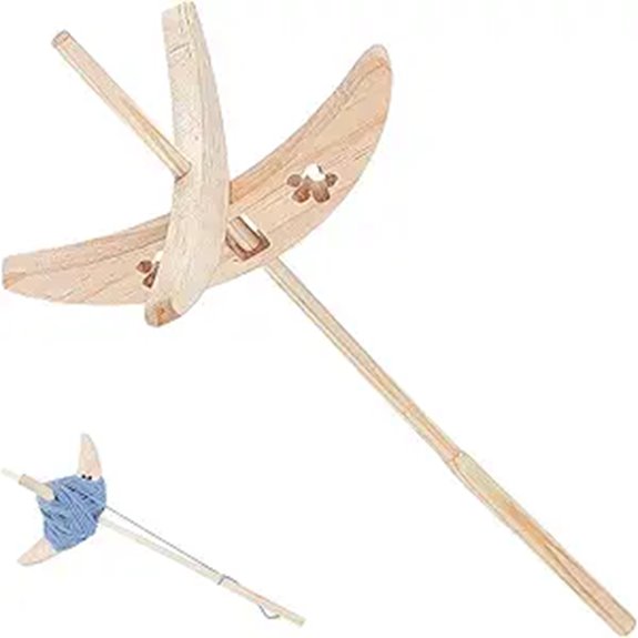BENECREAT Wooden Drop Spindle Kit for Hand Spinning
