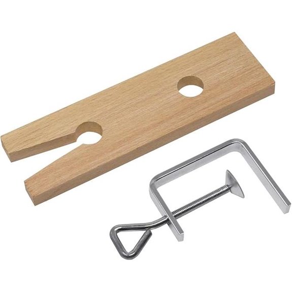 Wooden Bench Pin with V-Slot and Clamp