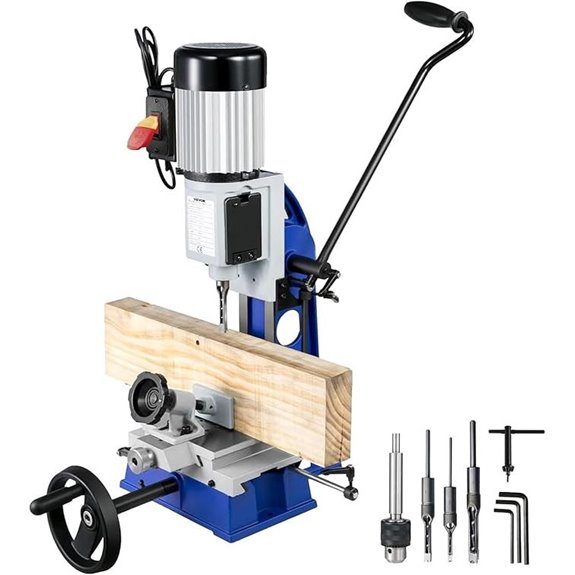 VEVOR Woodworking Mortise Machine with Movable Work Bench