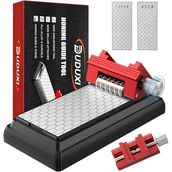 Woodworking Honing Guide with Whetstone and Sharpening Set