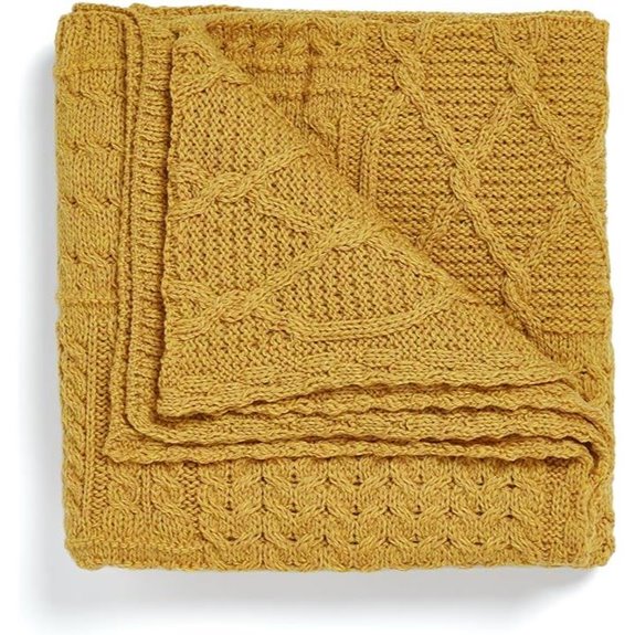 Aran Woollen Mills Patchwork Merino Wool Blanket