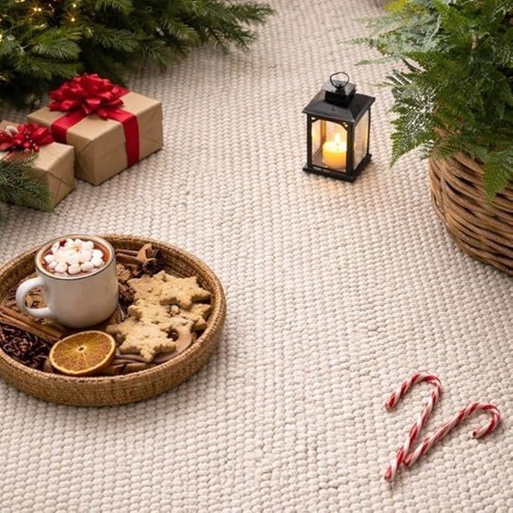 S & L Homes Wool Cotton Chunky Knit Rug