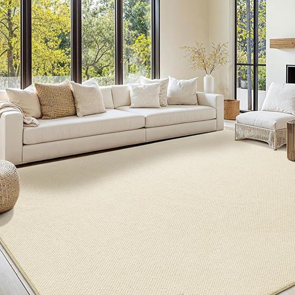 Shilucheng 8x10 Wool & Cotton Non-Slip Rug