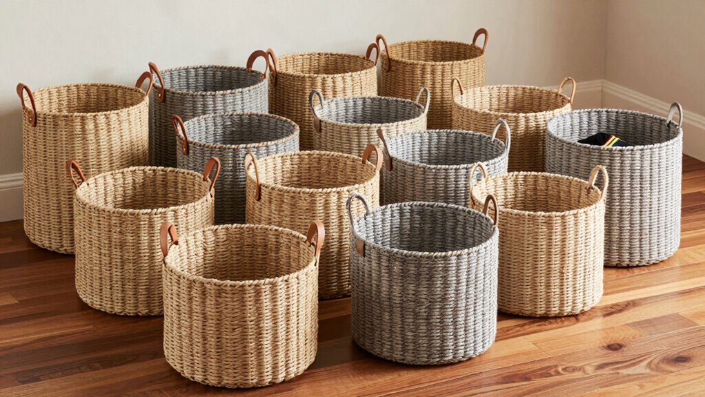 woven decorative storage baskets