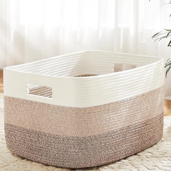 Woven Blanket Basket for Storage and Organization