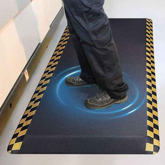 Anti Fatigue Industrial Floor Mat with Yellow Border