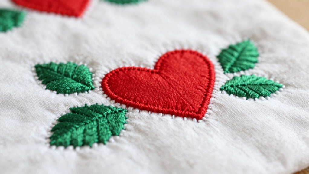 careful fabric and stitches