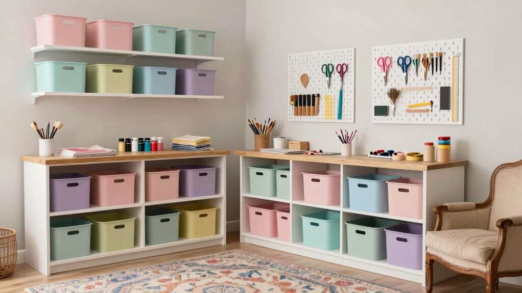 color coordinated decorative organization