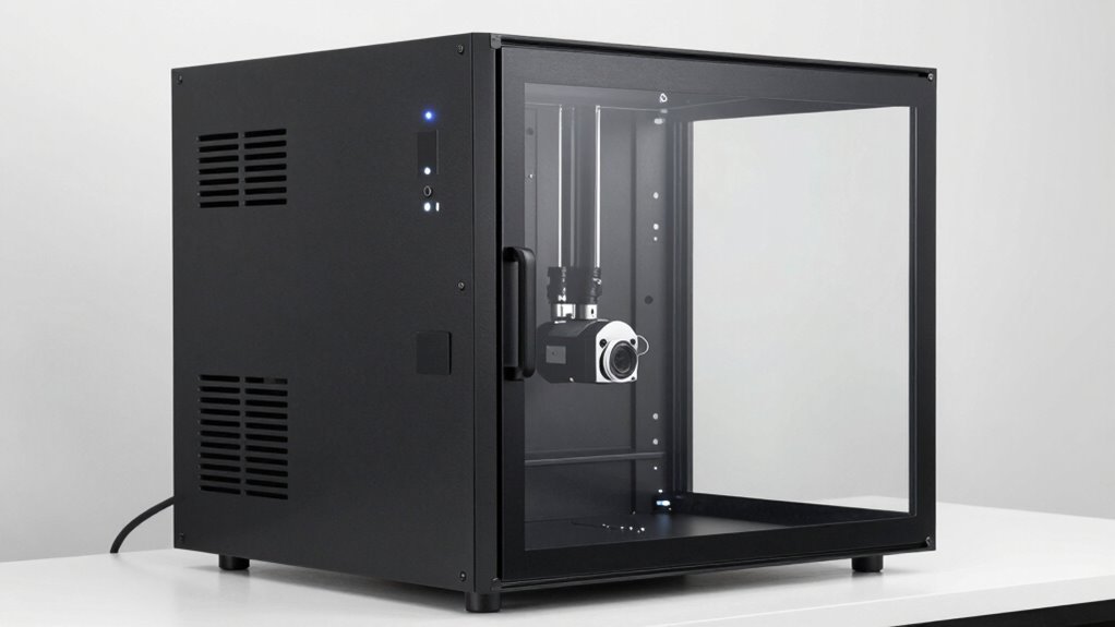 enclosure enhances laser safety