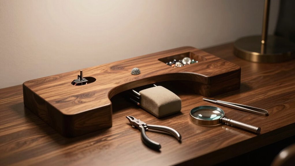 ergonomic organized jewelry workspace
