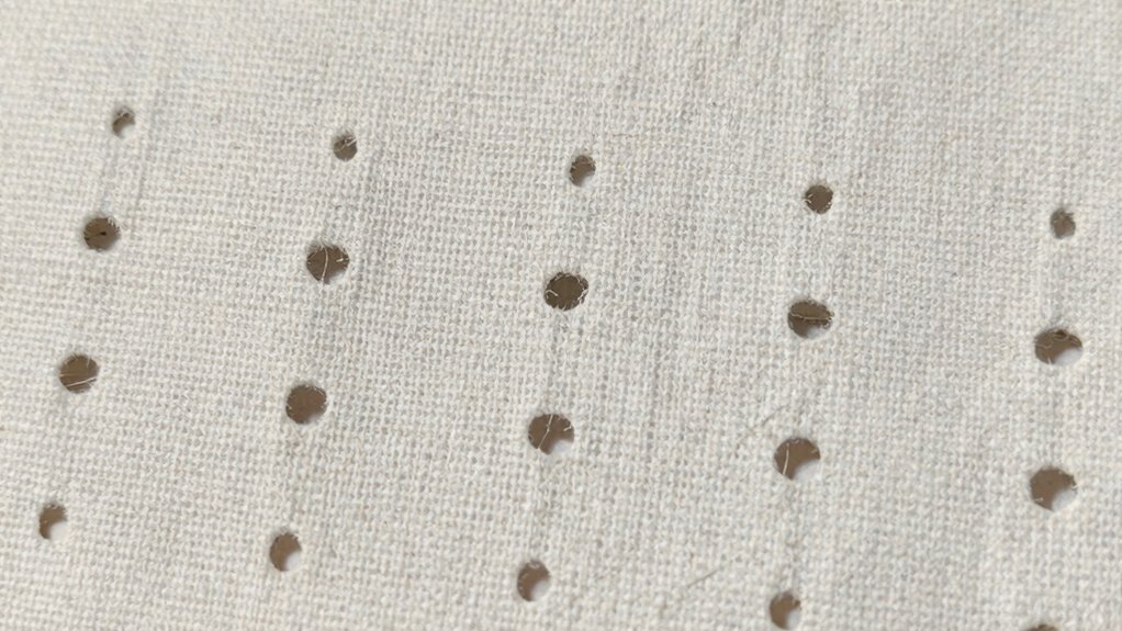 inspect needle hole patterns