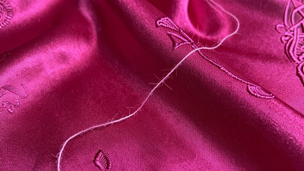 low quality thread damages fabric