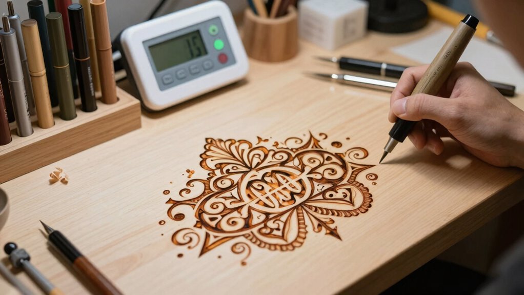 optimized comfortable pyrography setup