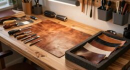 optimized leatherworking workbench setup