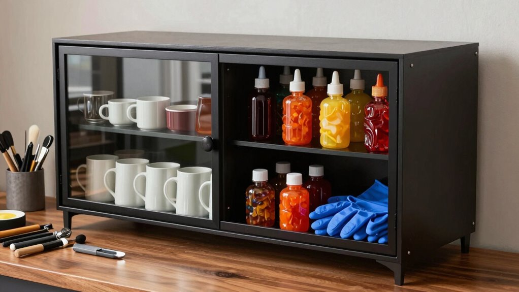 organized resin supply storage