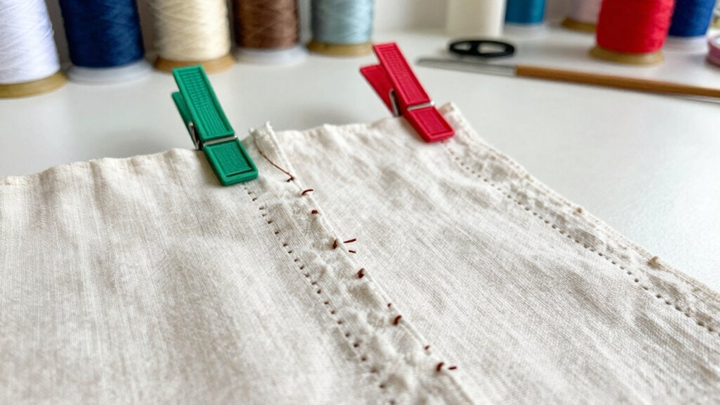 pin and sew securely