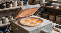 preparing to fire pottery