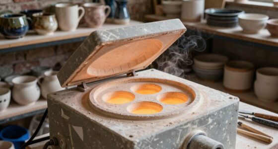 preparing to fire pottery