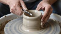 refining pottery through trimming