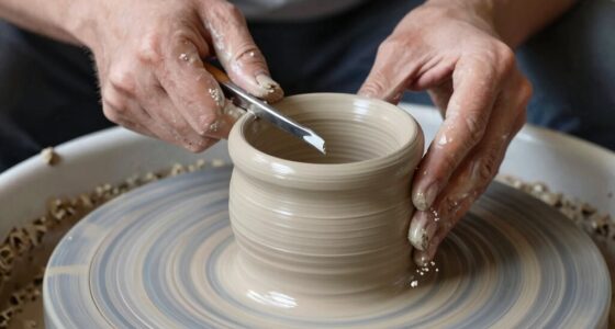 refining pottery through trimming