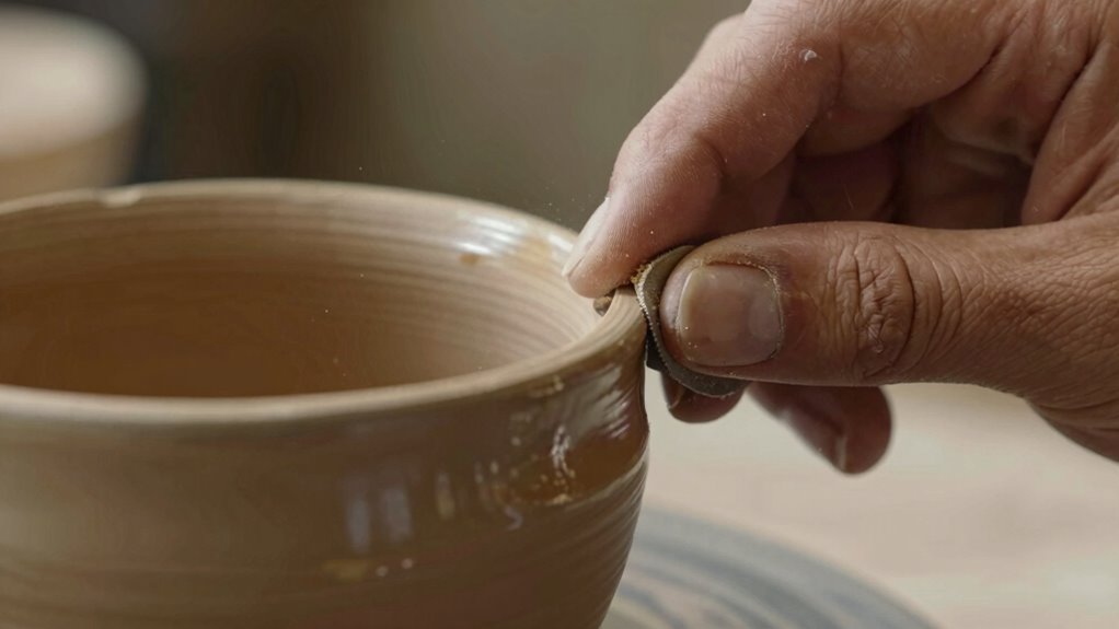 repairing uncomfortable pottery grip