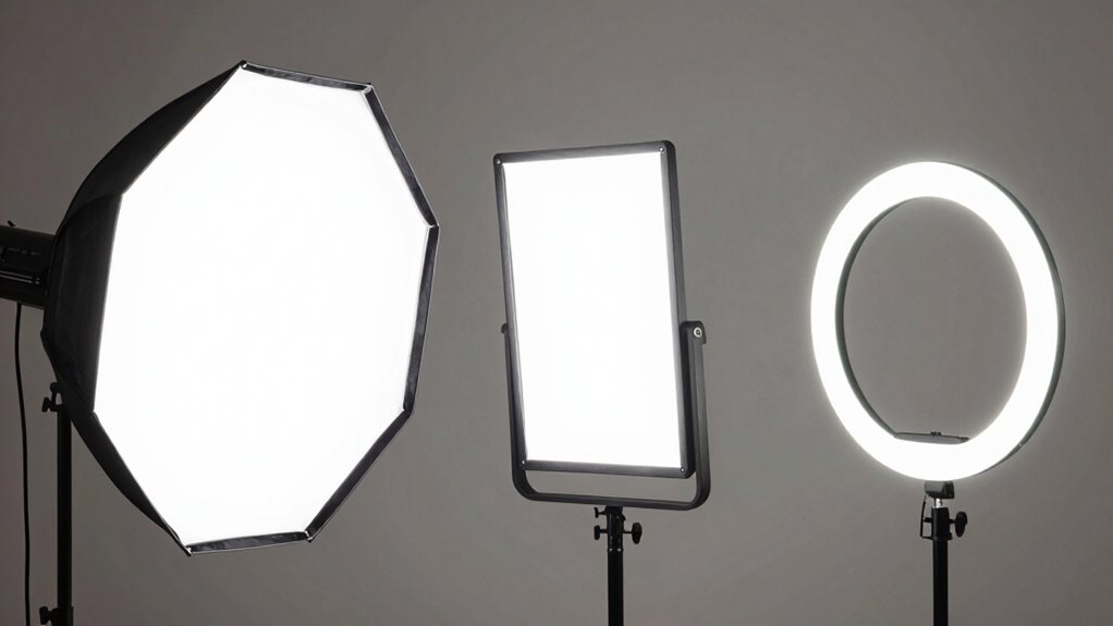 softboxes create natural lighting