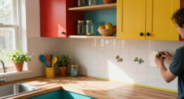 A $180 Kitchen Redo Has So Many Vibrant Colors And Renter-Friendly Hacks