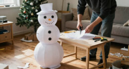 Forget A Second Christmas Tree, Habitat's Supersized Paper Snowman Is The Best Way To Make A Statement This Festive Season For Under £20