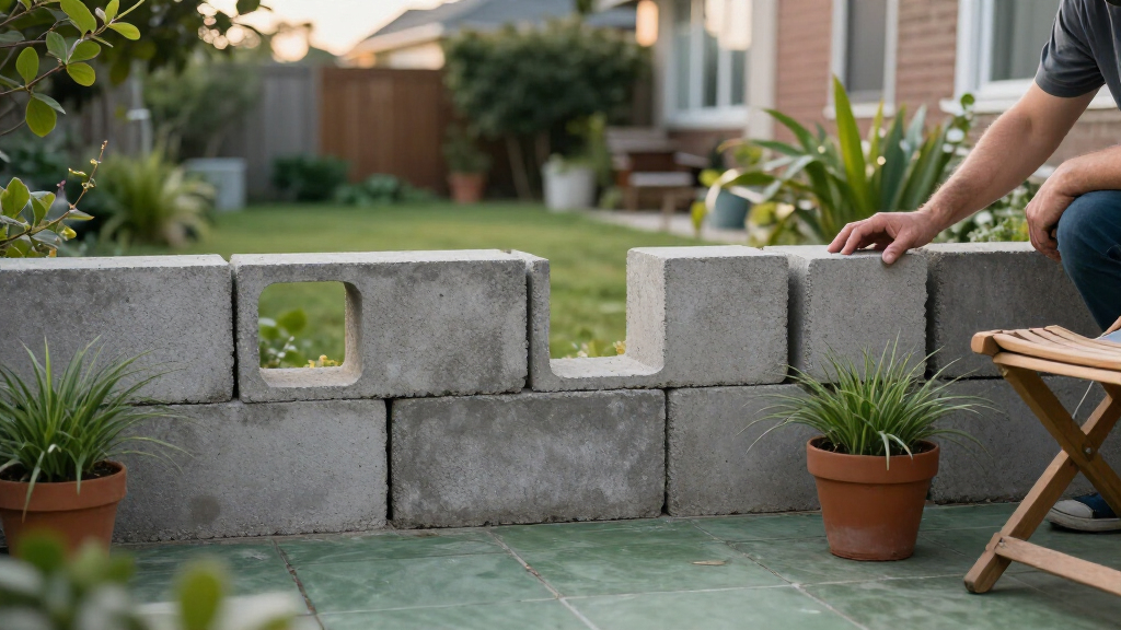 Not Fencing: How To Use Concrete Blocks To Add Privacy To A Yard Without Blocking A Breeze