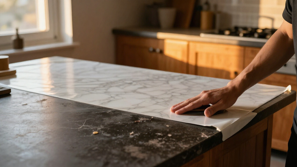 This $50 Amazon Find Made My Dark, Dated Countertops Look Like Expensive Marble